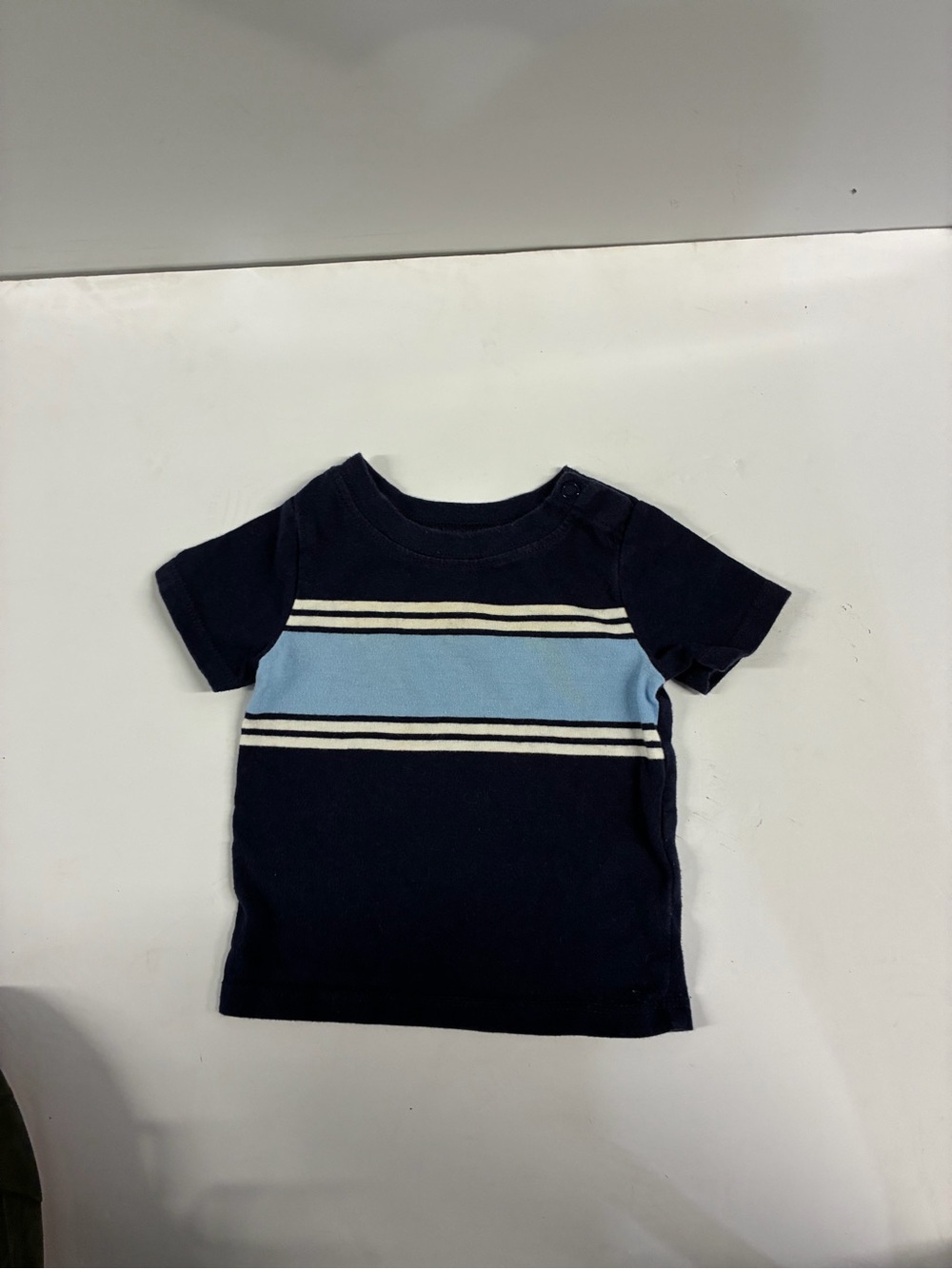 Garanimals Navy, Light Blue & White Striped Short Sleeve Tee